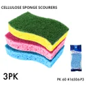 Sponge Cellulose Scrubbers Multicolor3Pc 16506-P3  60PK