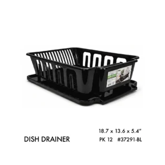 Dish Drainer - Black (18.6x13.6x5.4") 37291-BL  PK12