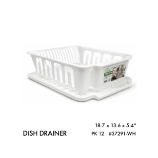 Dish Drainer - White (18.6x13.6x5.4") 37291-WH  PK12